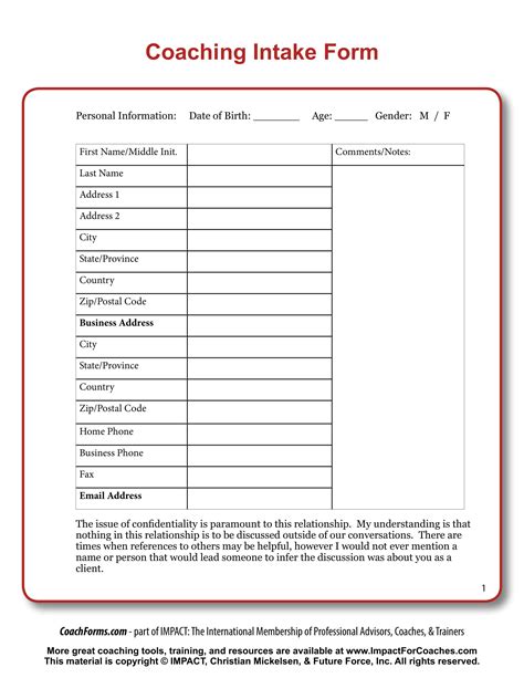 Free 10 Coaching Intake Forms In Pdf Ms Word