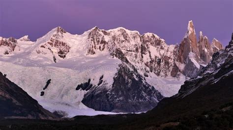 Cerro Torre Mountain In Patagonia Argentina Morning Colorful Light