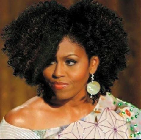 Beautiful Michelle Obama Rocking Natural Hair The