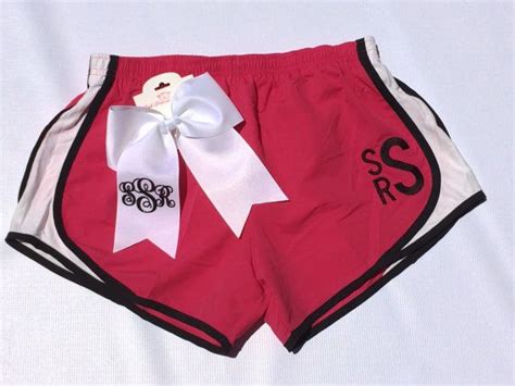 monogrammed running shorts monogram cheer bow by poshprincessbows1 42 99 monogram outfit