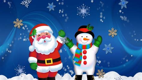 1920x1080 Resolution Santa Claus Snowman Holiday 1080p Laptop Full Hd