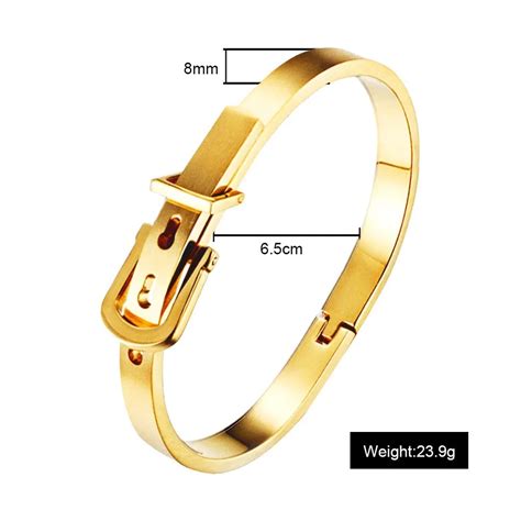 K Gold L Stainless Steel Cuff Bracelet Men And Women Bangle Buy