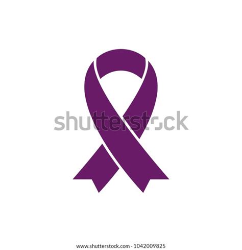 Lupus Awareness Purple Ribbon Vector Icon Stock Vector Royalty Free