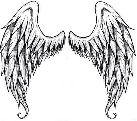 Angel Wings Tattoo On Back Drawing Best Tattoo Ideas