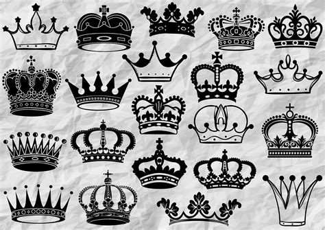 21 Crown Svg Cut Filesinstant Download Crown Silhouettes Etsy