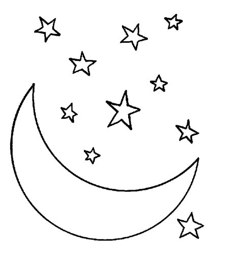 Star Black And White Moon And Stars Black White Clipart Wikiclipart