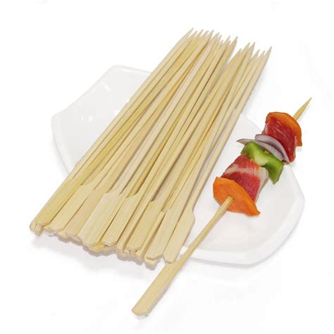 China Bbq Accessories Flat Bamboo Meat Skewers Sticks Barbecue Bamboo