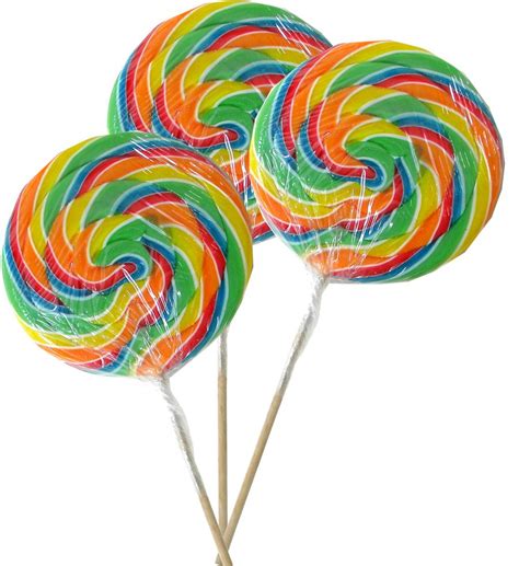 Rainbow Swirly Lollipop Jumbo Size Rainbow Lollipops Candy Display