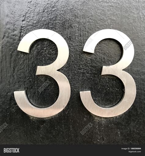 First, write down the full number of your house or apartment (the number on your door or mailbox). Number 33 Thirty Three Silver Metal Image & Photo | Bigstock