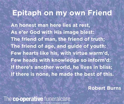 Robert Burns Poem For Funerals Memorials And Burns Night Funeral