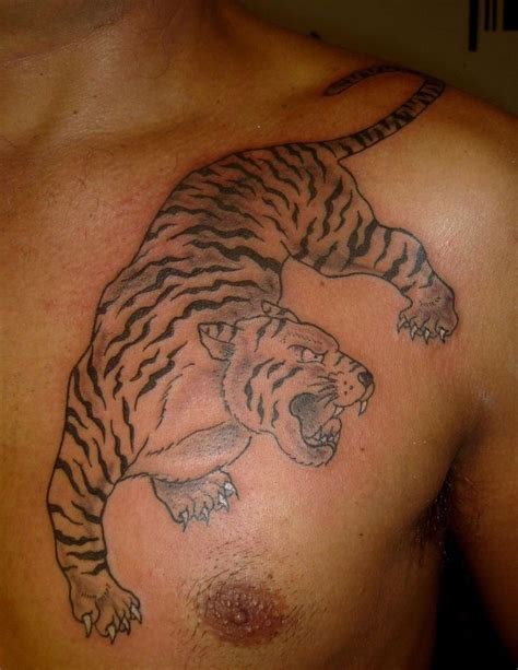 Traditional Tiger Tattoo For Chest Photo 1 Tattoosforwomen Cool