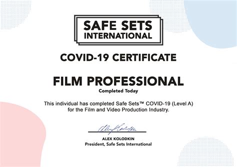 Certificate Safe Sets International
