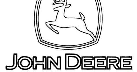 Printable John Deere Logo Coloring Page Cartoon Coloring Pages