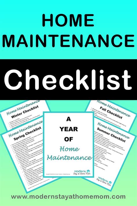A Free Home Maintenance Checklist Separated By Seasons Modern Stay