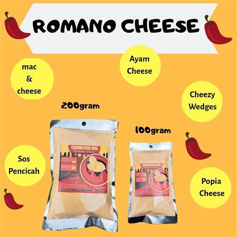 Serbuk Cheesecheese Powder Romano Murah 200g Shopee Malaysia