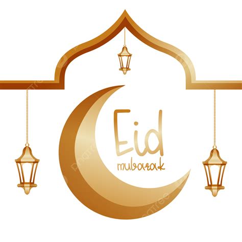 Gambar Happy Eid Al Fitr Ornamen Emas Mubarak Idul Fitri Idul Fitri