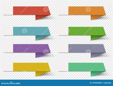 Colorful Infographic Banner Template Ribbon Transparent Background