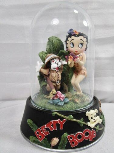 Franklin Mint Betty Boop Of The Jungle Statue Under Glass Ebay