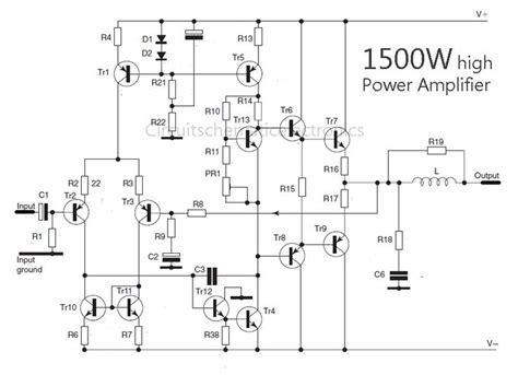 Professional amplifier with 5000 watts of output power. 1500 Watts Amplifier Circuit Diagram - Circuit Diagram Images