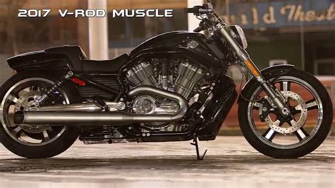 The size of the massive 240 mm rear tire is accentuated by the new broad. New 2017 Harley-Davidson V-ROD Muscle Motorcycles - YouTube