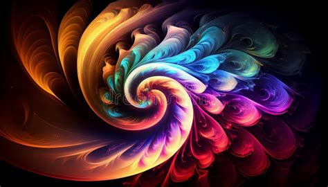 A Mesmerizing Spectral Swirls Abstract Background Generative Ai Stock