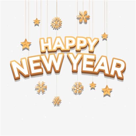 New Year Text Vector Design Images Happy New Year Text December Art