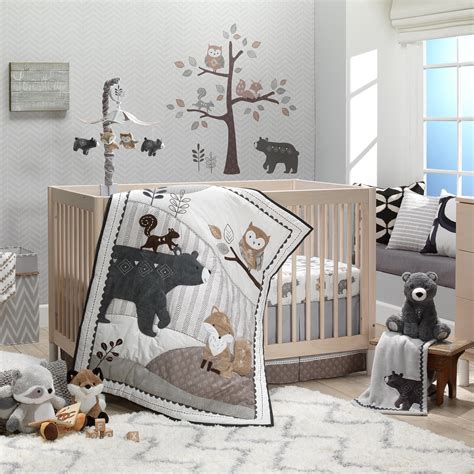 Lambs And Ivy Woodland Forest Animal Nursery 5 Piece Baby Crib Bedding