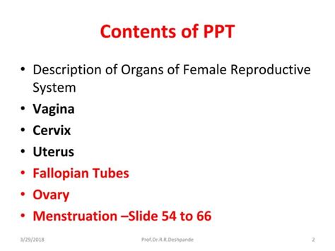 Female Reproductive System Ppt