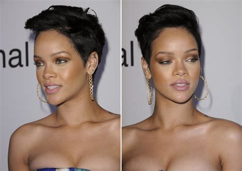 Rihanna totally rocks this boyish pixie cut with just her natural color. Rihanna's short hairstyle with tapering and Keri Hilson's ...