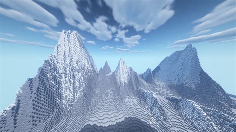 Snowy Mountain Landscape Minecraft Map