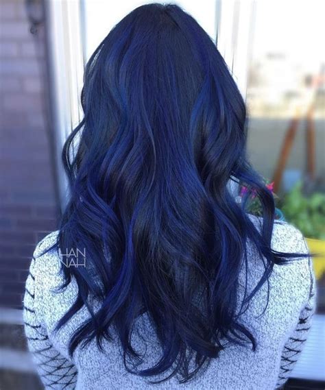 Blue Sapphire Balayage Fancyfollicles Hair Pinterest