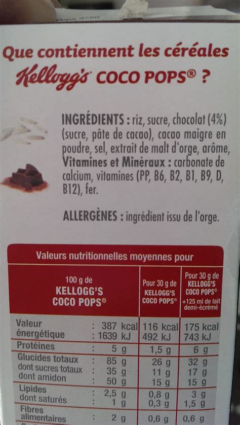 Coco Pops Ingredients Dairy Free Kids