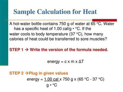 Ppt Specific Heat Powerpoint Presentation Free Download Id