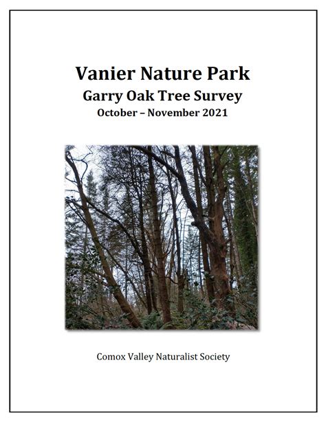 Vanier Forest Garry Oaks Project Comox Valley Naturecomox Valley Nature