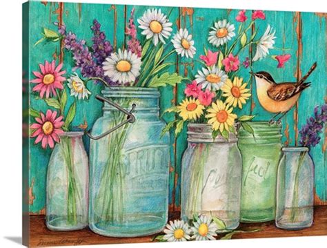 Flower Jars Wall Art Canvas Prints Framed Prints Wall Peels Great