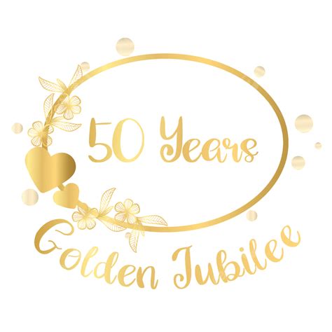 Golden Jubilee Vector Design Images 50 Years Golden Jubilee Text Png