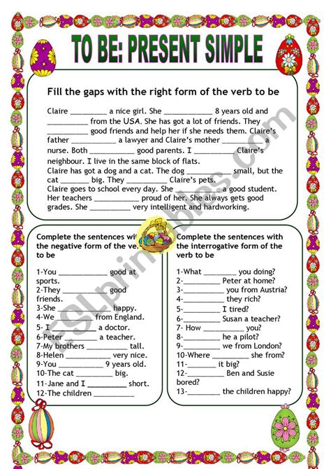 Verb To Be Simple Present Worksheet Porn Sex Picture