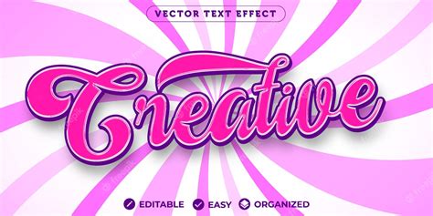 Premium Vector Creative Text Effectfully Editable Font Text Effect