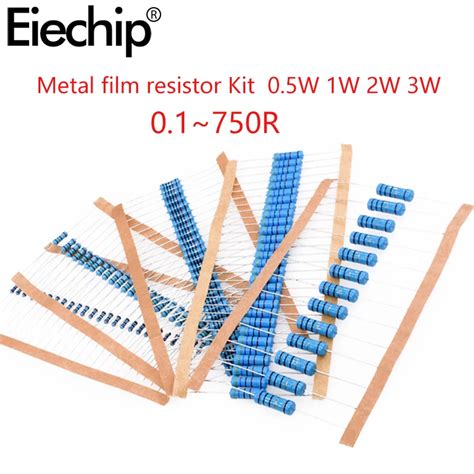 300pcs150pcs 30 Value Metal Film Resistor Pack Set 1 Dip Resistors 0