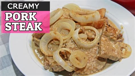 Creamy Pork Steak Tagalog Ala Bistek Hungry Mom Cooking Youtube