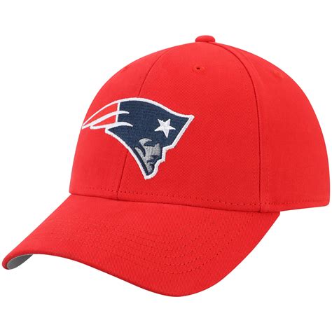 Mens Red New England Patriots Basic Alternate Adjustable Hat Osfa