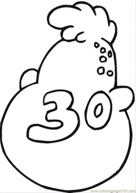 Row boat color by number. Number 30 Coloring Page for Kids - Free Numbers Printable ...