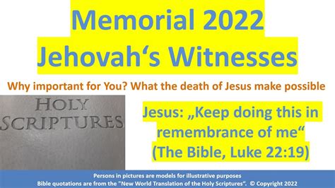 Memorial Jehovahs Witnesses 2022 Lords Evening Meal Jehovahs