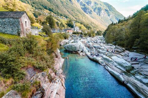 Verzasca Valley Ticino Switzerland Stock Image Image Of Italian