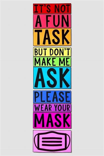 Mask Poster Wear Classroom Bulletin Math Posters