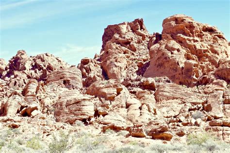 Desert Rock Formations Valley Of Fire State Park Nevada Usa Stock