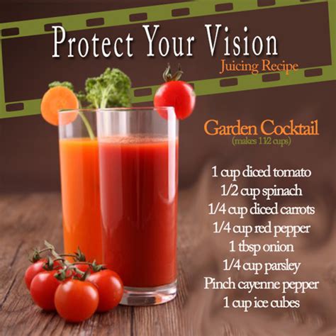 Our refreshing drinks recipes are packed with fruit and veg, delivering a feelgood vitamin boost. Tasty Thursday - Protect Your Vision Juicing Recipe ...