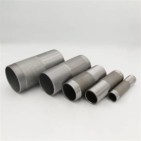 carbon steel barrel nipples male all thread nipple long or short npt thread galvanized pipe