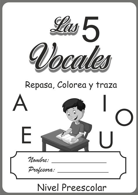 Cuadernillo De Las Vocales Para Realizar Trazzos Colorear Material