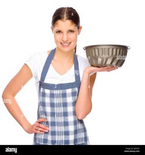 Woman With Cooking Apron Stock Photo Alamy